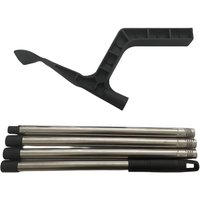 Extendable Gutter Cleaner Telescopic Splicing Pole Portable Gutter Cleaning Brush Durable Plastic Head Anti-rust