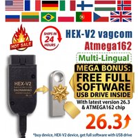 2026 VCDS 26.3 HEX V2 OBD2 Diagnosekabel für VAG-Fahrzeuge, Gratis USB-Stick mit Software, Mehrsprachiger Scanner