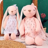 Cute Bunny Rabbit Doll Sleeping Stuffed Animals Kids Plushie Toy 35cm 14inch Soothing