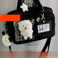 2025 New Commuter Women's Crossbody Bag Single Shoulder Handbag Large Capacity Transparent Anime Bag Daily Use Versatile Purse