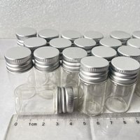 60/108PCS 8ml 8ml Clear Glass Bottles with Silver Caps - 22×40mm Transparent Glass Jars Empty Vials for DIY