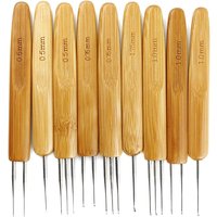0.5mm Dreadlock Crochet Hook for Hair Dreadlock Needle Tool for Braid Bamboo 1/2/3HOOT