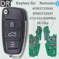 DR 8E Chip 315/433/868MHz Keyless Go 4F0837220AF 4F0837220AK Klappbarer Auto-Fernbedienungsschlüssel für Audi A6 S6 RS6 Q7 2006-2015