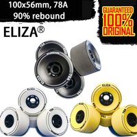 ELIZA longboard skateboard wheels 100*56mm SHR78A, 90% rebound electric longboard wheel stoned surface black yellow and white