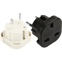 1pcs White Black Electrical UK to EU Plug Adapter 240V 10A 16A 2 pins European Multifunction UK Converter Socket Plug 4.0mm 9625