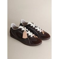 Deep Brown Sandalwood Flat Bottom Dequn Shoes Women's 2026 New Casual Sewing Line Tamil Wood Women's Flats Comfortable Shoes