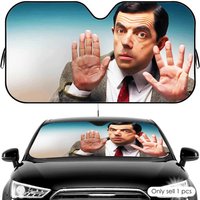 Funny Mr B-bean Sun Visor Car Windshield Sun Shade UV Protection Heat Insulation Cover Universal Sun Protector