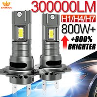 H7 H4 H1 LED Bulbs Super Bright 1:1 Mini Led Lights for Car 300000LM Wireless Diode Automobile Headlight 6000K Upgrade Foggers