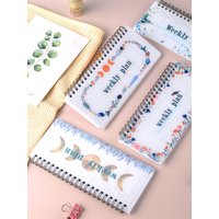 1pcs Small Fresh Garland Moon Phase Tearable Weekly Planner Portable Coil Flip-Up Notepad Journals Binder Diary Notebook Student
