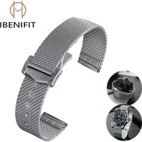 Bracelet en maille IBENIFIT Bracelet de montre en acier inoxydable 316L 18/20/22MM Bracelet de montre à boucle universelle Bracelet en métal à dégagement rapide nouveau