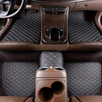 Kcimo 5Pcs Car Floor Mats PU Leather Waterproof Car Foot Pad Protector Pads Fashion Universal Car Carpet Cushion For All Seasons