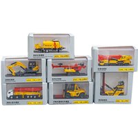 Diecast Mini Truck Model 1:87 SANY Crane Excavator Pump Mixer Roller Rotary Drilling Rig Alloy Engineering Model Diecast Toy