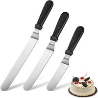LMETJMA Cake Offset Spatula Stainless Steel Icing Spatula with PP Plastic Handle Cake Decorating Frosting Spatula JT141