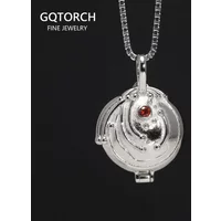 Echte 925er Sterlingsilber Eisenkraut Elena Halskette Anhänger Schmuck Retro Fassung Zirkon Edelstein Freundin Geschenk