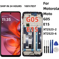 NEW LCD For Motorola Moto G05 XT2523-2 Display Touch Screen Digitizer Assembly For Moto E15 XT2523-6 LCD Replacement WITH FRAME