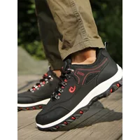 Hiking Boots Men's Black Sneakers Waterproof and Durable Mountaineering Shoes, Vulcanized Shoes for Men Size 39 48 Elegant Shoes