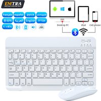 EMTRA Wireless Keyboard Bluetooth Keyboard and Mouse for iPad Air 5 Pro 12.9 Tecaldo Bluetooth for Xiaomi Samsung iPad Keyboard