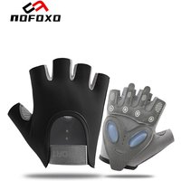 AliExpress nofoxo NOFOXO 1Pair Half-Finger Breathable Fitnes Gloves Anti-Slip Shock-Absorbing Weightlifting Exercise Outdoor Cycling Breathable