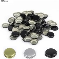 100 Pcs/Lot Crown Caps 26mm Beer Bottle Cap Gold/Silver/Black Seal Crown Cap Capping Bottling Caps For Beer Homebrew