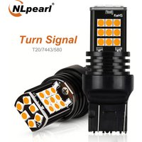 NLpearl 2x Car Signal Lamp 7440 Led Bulb 3030 24SMD T20 7443 Led W21W W21/5W 12V Auto Turn Signal Light Reverse Rear Lamps