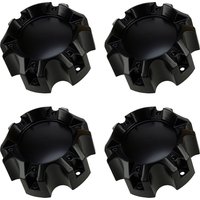 Jantes de protection de moyeu central de roue de voiture, accessoires universels, ABS noir mat, 4 pièces, 6 cosse