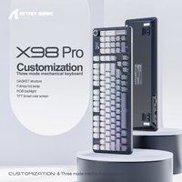 Attack Shark X98 Pro Mechanical Keyboard 3-Mode Wireless (BT/2.4G) Gasket Mount Hot-Swap RGB & TFT Screen | 4000mAh 80% Layout