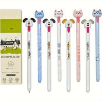 4 Pcs Cute Cat & Dog Tongue Ballpoint Pen , Creative Animal Designs, Stress Reducing Functions, Must Have for Pet Lovers