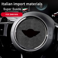 Autocollant de couverture centrale de volant de voiture en flanelle, Super daim, pour Mini Cooper F54 F55 F56 F57 F60 R55 R56 R57 R58 R59 R60 R61
