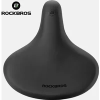 ROCKBROS Bicycle Saddle PVC Leather Comfortable Bike Seat Soft Shock Absorption Oversize Water-Resistant Cycling Cushion