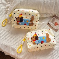 New Cute Puppy Large Capacity Portable Travel Wash Bag Handbag Makeup Bag Storage Bag Girl Bag Storage and Organization Bag