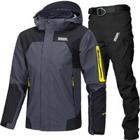 AliExpress Bicycle Clothes Man THORSOL Windproof Waterproof Cycling Jacket Set Tenue Vtt Homme Mountain Bike Raincoat Enduro MTB Trousers