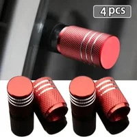 NEW 4Pcs Car Tire Valve Stems Cap Knurling Style Tire Valve Cap Aluminum Tire Wheel Stem Air Valve Cap Car Universal Accessories