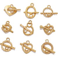 4 Sets Stainless Steel Gold Toggle OT Clasps for DIY Jewelry Making Necklaces Connectors Fasteners Bracelets Hooks Supplies