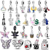 Silver Plated Original Charm Jewelry Trendy Hat Rabbit Charm Bead Fit Bracelet for Women DIY Making Jewelry
