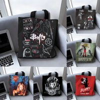TV Series B-Buffy the Vampire Slayer 2 Storage Bags Canvas Tote Bag Large Women's Designer Handbags Shopping Bags for Groceries