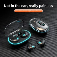X55 Sleeping Earbuds Wireless Mini Headphones, TWS Bluetooth Earphone for Work & Sport, Hidden Stereo Headsets with Mic