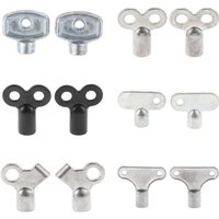 2pcs Zinc Alloy Radiator Vent Key 5mm Square Socket Heating Bleeding Exhaust Valve Tool for Standard Heaters