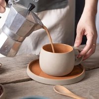 Ceramic Coffee Cup Set Japanese-style Exquisite Afternoon Flower Tea Cup Hotel Upscale Restaurant Coffee Cup