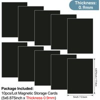 10pcs 12.6x17.4cm 0.9mm Rubber Magnetic Sheets, Die and Stamp Storage Magnetic Panels Magnetic Storage Cards for Card Making