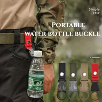 Multifunctional Water Bottle Holder Nylon Webbing Clip Outdoor Climbing Carabiner Belt Backpack Hanger Buckle Hook