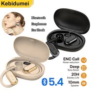 Kebidumei Open-Ear Wireless Headphone Bluetooth 5.4 Earphones Ear Hook IPX6 Waterproof Headsets HiFi Stereo Sports Earbuds