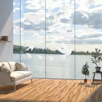 Window Alert Bird Stickers - Self-Adhesive Silhouettes Window Clings Sticker Set