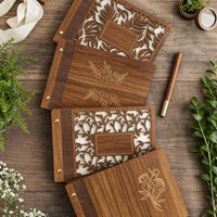 Custom Wedding Signing Book A4/B5, Wooden Guest Book, Mr&Mrs Photo Album Scrapbook for Engagement, Anniversary and Party