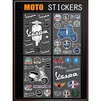 FOR VESPA Waterproof Reflective Scratch Cover Sticker Universal Decor Decal For Car Motorcycle Helmet Refrigerator Water Cup