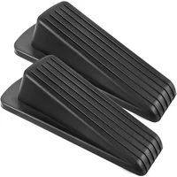 Door Stoppers for Bottom of Door on Floor, Premium Rubber Door Stopper Wedge, Floor Sturdy Stackable Door Stops for Carpet Heavy