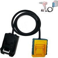 EU plug Battery Extension Cord Tool Suitable for Makita For Bosch For Milwaukee For DeWlt 18v lithium Batteries and tools