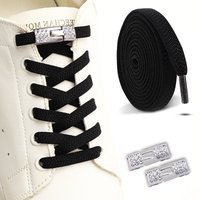 New Elastic Laces Sneakers No Tie Shoelaces Diamond Lock Shoelaces Without Ties Unisex Kids Adult Flat Shoelace Shoe Accessories