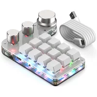 Programmable Custom 12/3 Key Knob RGB Multifunctional Keypad 7 Colors Light Bluetooth-Compatible USB Wired for PC Macbook Laptop