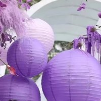4/6/8/10/12/14/16 Inch Purple Series Paper Lanterns Wedding Party Atmosphere Scene Decoration DIY Lighting Hanging Ball Supplies