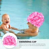 1Pcs Creative Flower Swim Cap Women Adults Waterproof Lightweight Hair Protector 3D Swimming Hat Pool Beach Summer